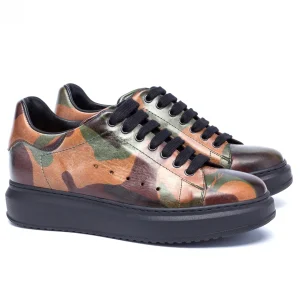 Donna GUIDOMAGGI Scarpe Donna>Takeshita Street W - Sneakers con rialzo in Pelle Pieno Fiore da 6 a 8 cm più alto
