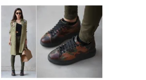 Donna GUIDOMAGGI Scarpe Donna>Takeshita Street W - Sneakers con rialzo in Pelle Pieno Fiore da 6 a 8 cm più alto