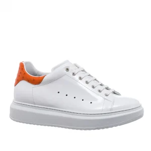 Uomo GUIDOMAGGI Scarpe In Pelle Esotica | Sneakers>Tampa - Sneakers Esotiche con rialzo in Pelle di Struzzo da 6 a 8 cm più alto
