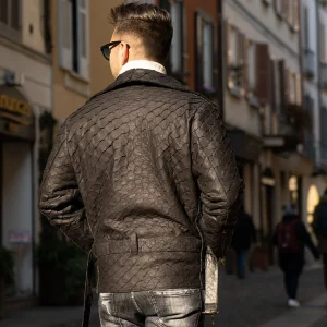 GUIDOMAGGI Giacche In Pelle Esotica>Thor - Giubbino in Pelle di Piracucu