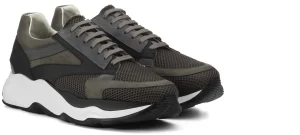 Uomo GUIDOMAGGI Sneakers>Toorak - Sneakers rialzante da uomo in Mix Pelle/Tessuto fino a 11 cm più alto