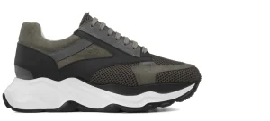 Uomo GUIDOMAGGI Sneakers>Toorak - Sneakers rialzante da uomo in Mix Pelle/Tessuto fino a 11 cm più alto