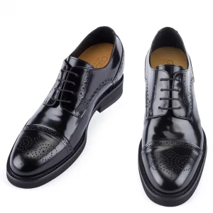 Uomo GUIDOMAGGI Cerimonia | Stringate>Toscana - Classiche scarpe in vernice con rialzo in Pelle Pieno Fiore da 6 a 8 cm più alto