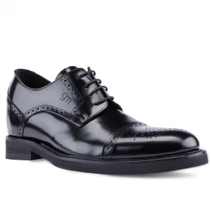 Uomo GUIDOMAGGI Cerimonia | Stringate>Toscana - Classiche scarpe in vernice con rialzo in Pelle Pieno Fiore da 6 a 8 cm più alto