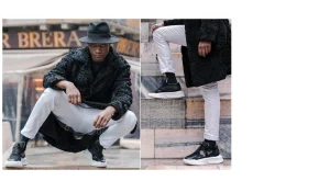 Uomo GUIDOMAGGI Sneakers>Tyga - chunky sneakers in Mix Pelle/Tessuto Da 6 a 10 cm più alto