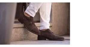 Uomo GUIDOMAGGI Fibbie>Umbria - Classiche  scarpe uomo con rialzo  in Pelle Scamosciato Fino a 8 cm più alto