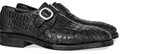 Uomo GUIDOMAGGI Scarpe In Pelle Esotica | Fibbie>Urus -classica scarpe con rialzo in Pelle Coccodrillo con suola Good Year Da 6 a 8 cm più alto