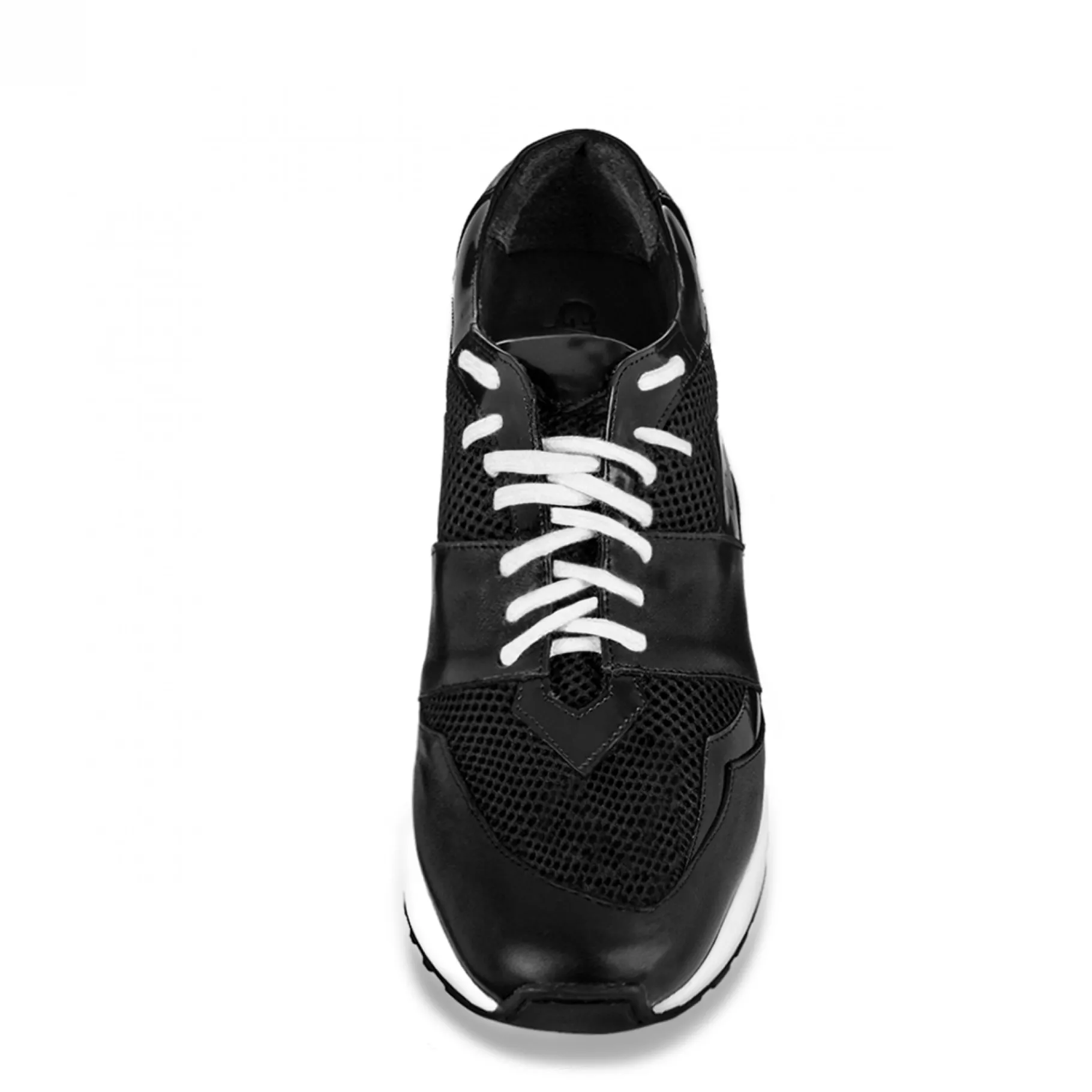 varenne_black__sneakers_r_3.webp Uomo GUIDOMAGGI Sneakers>Varenne Black - sneakers rialzanti in Mix Pelle/Tessuto Da 6 a 10 cm più alto
