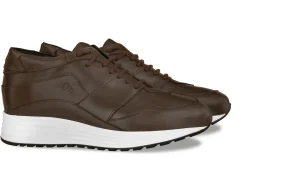 Uomo GUIDOMAGGI Sneakers>Varenne Brown - sneakers rialzanti in Pelle Da 6 a 10 cm più alto