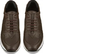 Uomo GUIDOMAGGI Sneakers>Varenne Brown -  sneakers rialzanti in Pelle Da 6 a 10 cm più alto