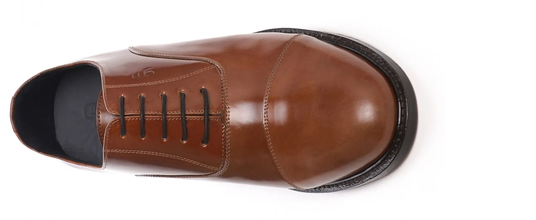 varese__classiche_scarpe__3.webp Uomo GUIDOMAGGI Shell Cordovan | Cucitura Goodyear>Varese - Classiche scarpe con rialzo in Pelle Shell Cordovan da 6 a 8 cm più alto