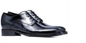 Uomo GUIDOMAGGI Cerimonia | Stringate>Via Montenapoleone - Classiche scarpe con rialzo da cerimonia in Pelle Pieno Fiore da 6 a 8 cm più alto