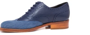 Uomo GUIDOMAGGI Stringate>Via Tornabuoni - Classiche  scarpe rialzate  in Mix Pelle/Tessuto da 6 a 8 cm più alto