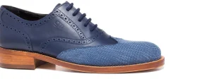 Uomo GUIDOMAGGI Stringate>Via Tornabuoni - Classiche  scarpe rialzate  in Mix Pelle/Tessuto da 6 a 8 cm più alto