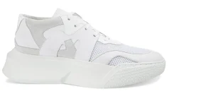 Uomo GUIDOMAGGI Sneakers>White Chocolate - chunky sneakers in Mix Pelle/Tessuto Da 6 a 10 cm più alto