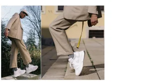 Uomo GUIDOMAGGI Sneakers>White Chocolate - chunky sneakers in Mix Pelle/Tessuto Da 6 a 10 cm più alto