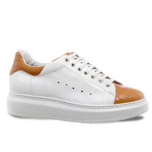 Uomo GUIDOMAGGI Scarpe In Pelle Esotica | Sneakers>Zanzibar - Sneakers con rialzo in Mix Pelle da 6 a 8 cm più alto