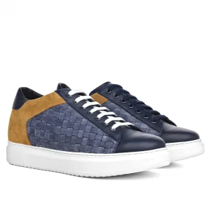 Uomo GUIDOMAGGI Sneakers>Zaragoza - Sneakers uomo con rialzo interno in Mix Pelle Fino a 8 cm più alto